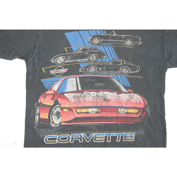 90s Vintage Chevrolet Corvette C4 Sports Car Retro Single Stitch Tee T Shirt - Picture 6 of 10